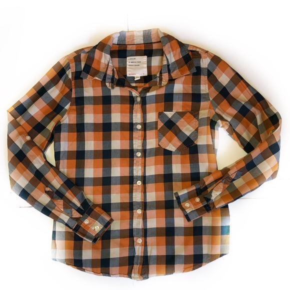 I LOVE H8I  SMALL ORANGE / NAVY BLUE LONG SLEEVE S - Picture 7 of 8